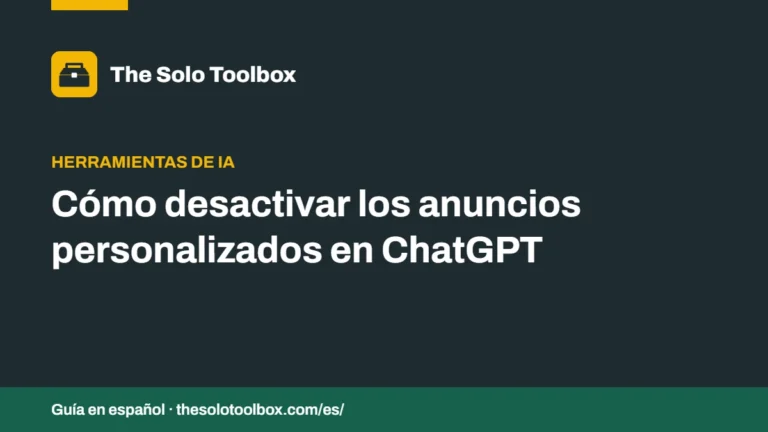Cómo desactivar los anuncios personalizados en ChatGPT