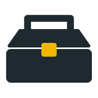 The Solo Toolbox logo: a toolbox with a yellow latch