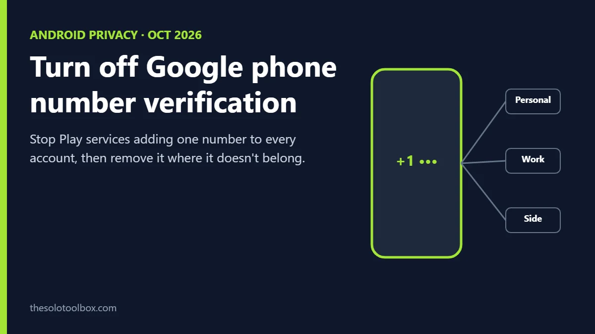 Android phone with one number linked to personal, work and side Google Accounts